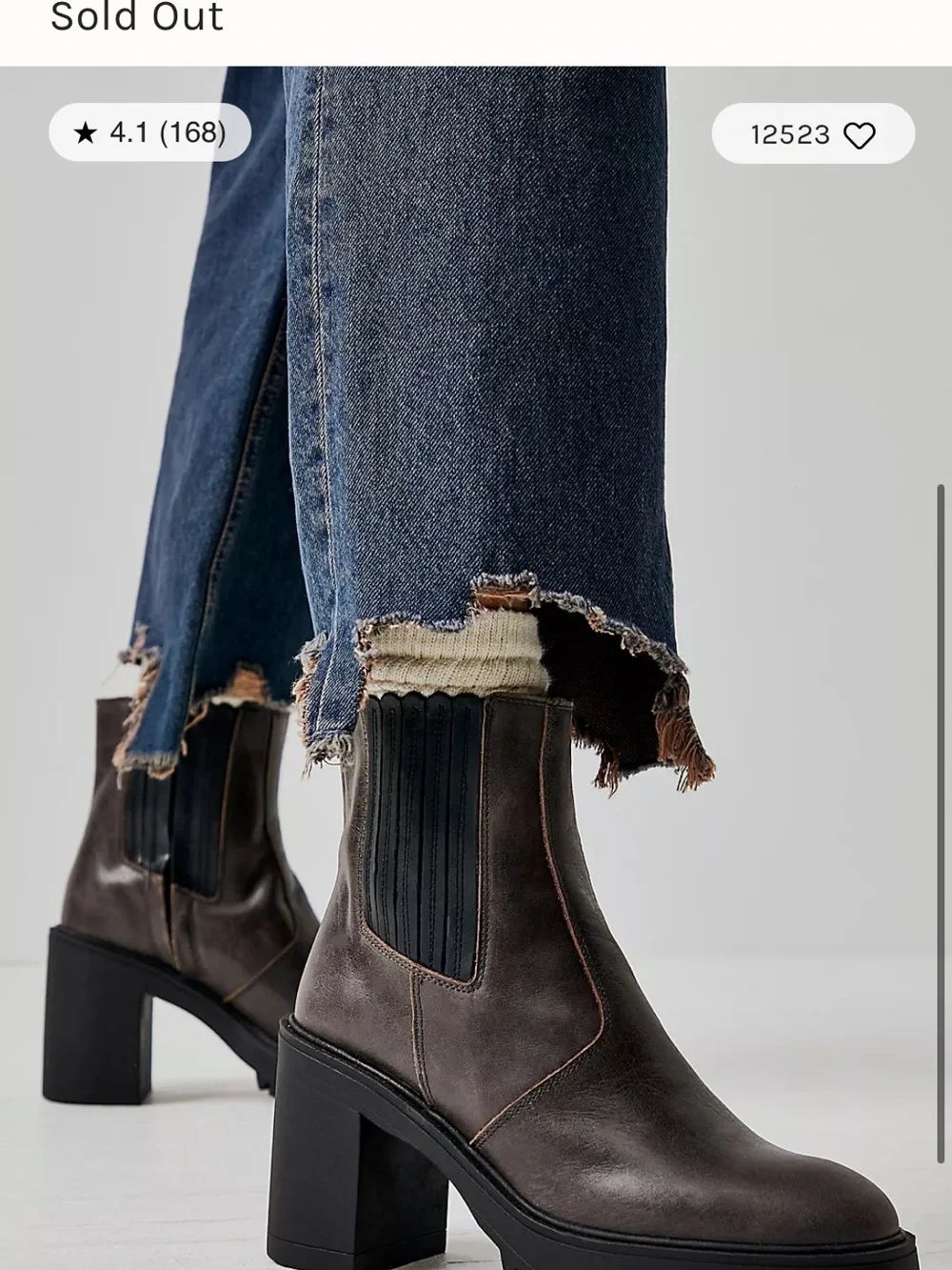 Free People James Chelsea Boots in Brown - size 36 - NWOT
